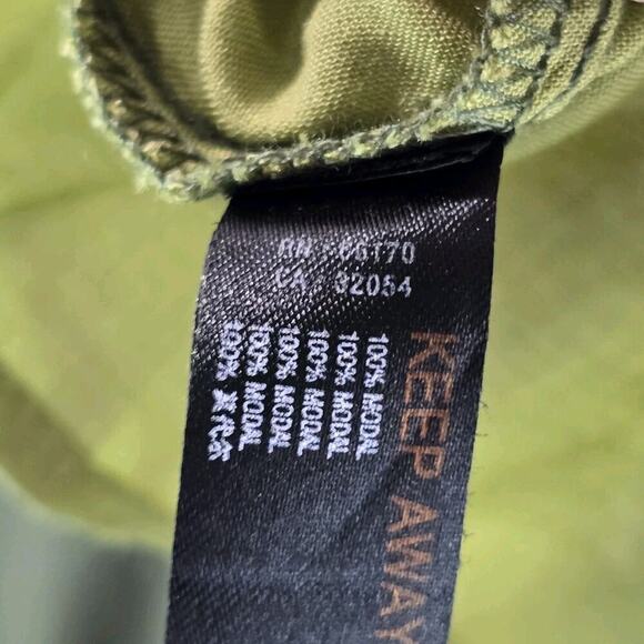 By Anthropologie Dress Womens Medium Green Asymmetric Button Two Tone Dipped - Picture 10 of 12